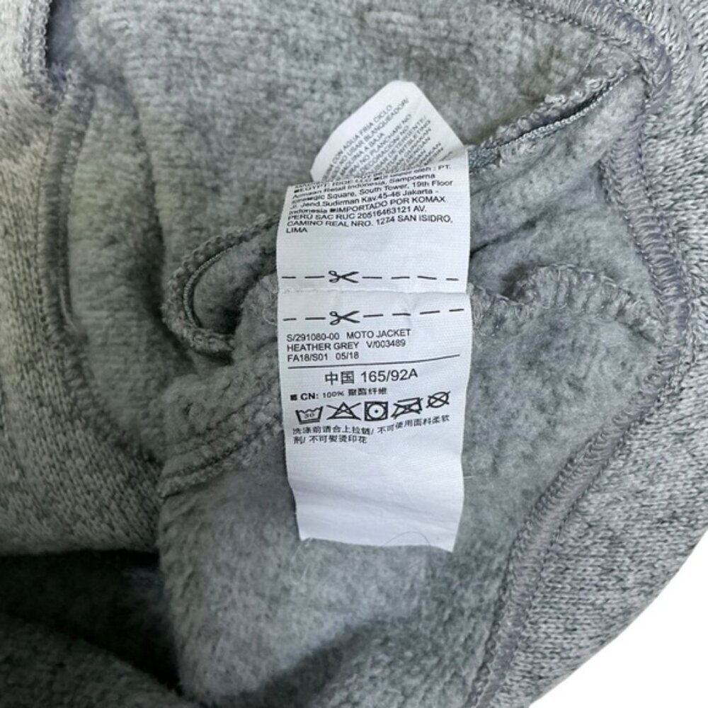 Go Warm Moto Jacket Women Heather Gray Asymmetrical Metal Zip Pockets Zip Up M - Picture 8 of 16